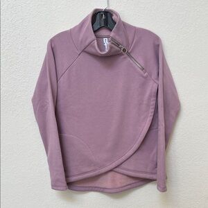 Lavender Asymmetrical Zip Pullover